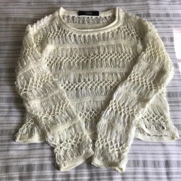 Cut25 open macrame pullover sweater S - Picture 7 of 16